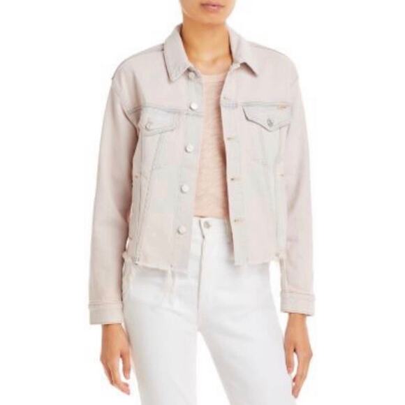 Mother Dut Dunked in Trouble The cut Drifter Jean Jacket Distressed Sz XS - Picture 1 of 10
